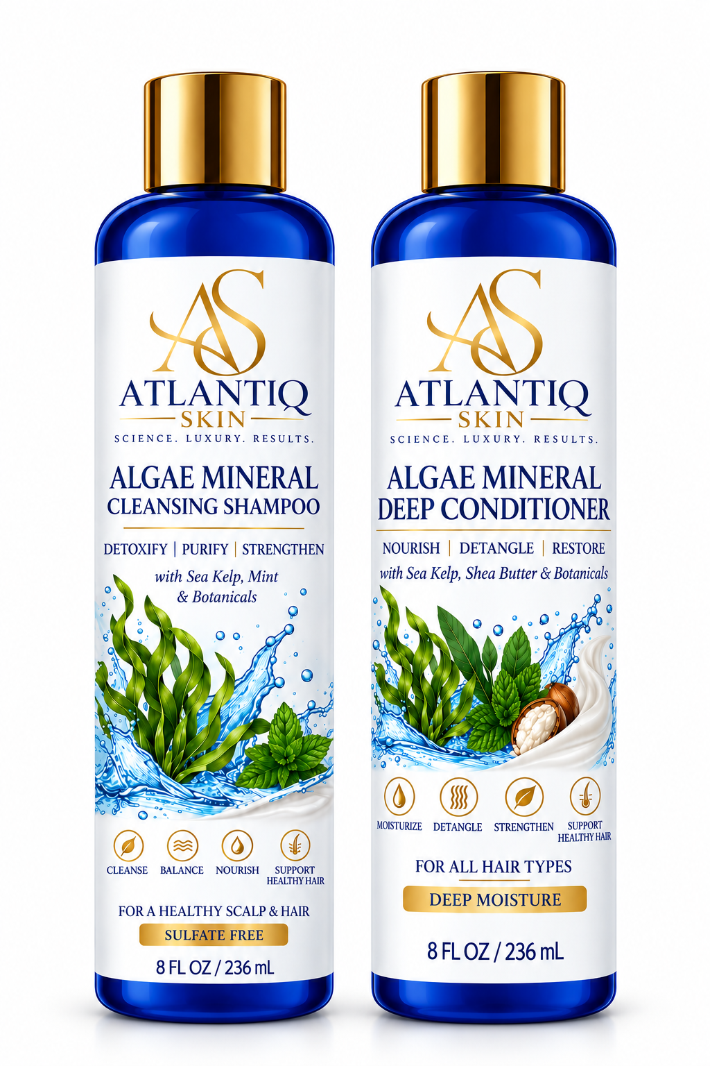 Algae Mineral Shampoo & Deep Conditioner Duo